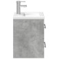 vidaXL Mueble de baño con lavabo integrado gris hormigón vidaXL Mueble de baño con lavabo integrado gris hormigón