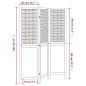 vidaXL Biombo separador de 3 paneles madera paulownia marrón oscuro vidaXL Biombo separador de 3 paneles madera paulownia marrón oscuro