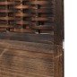 vidaXL Biombo separador de 3 paneles madera paulownia marrón oscuro vidaXL Biombo separador de 3 paneles madera paulownia marrón oscuro