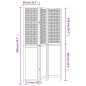 vidaXL Biombo separador de 3 paneles madera paulownia marrón oscuro vidaXL Biombo separador de 3 paneles madera paulownia marrón oscuro
