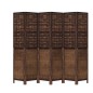 vidaXL Biombo separador de 6 paneles madera paulownia marrón oscuro vidaXL Biombo separador de 6 paneles madera paulownia marrón oscuro