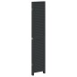 vidaXL Biombo separador de 4 paneles madera maciza Paulownia negro vidaXL Biombo separador de 4 paneles madera maciza Paulownia negro
