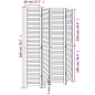vidaXL Biombo separador de 4 paneles madera maciza Paulownia negro vidaXL Biombo separador de 4 paneles madera maciza Paulownia negro