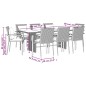 vidaXL Set comedor jardín 9 pzas y cojines ratán sintético gris vidaXL Set comedor jardín 9 pzas y cojines ratán sintético gris