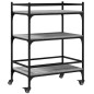 vidaXL Carrito de cocina madera ingeniería gris Sonoma 65x40x86,5 cm