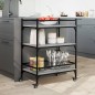 vidaXL Carrito de cocina madera ingeniería gris Sonoma 65x40x86,5 cm