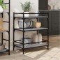 vidaXL Carrito de cocina madera ingeniería gris Sonoma 65x40x86,5 cm