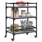 vidaXL Carrito de cocina madera ingeniería gris Sonoma 65x40x86,5 cm