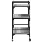 vidaXL Carrito de cocina madera ingeniería gris Sonoma 65x40x86,5 cm