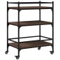 vidaXL Carrito de cocina madera ingeniería marrón roble 65x40x86,5 cm vidaXL Carrito de cocina madera ingeniería marrón roble 65x40x86,5 cm
