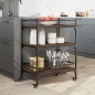 vidaXL Carrito de cocina madera ingeniería marrón roble 65x40x86,5 cm vidaXL Carrito de cocina madera ingeniería marrón roble 65x40x86,5 cm