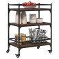 vidaXL Carrito de cocina madera ingeniería marrón roble 65x40x86,5 cm vidaXL Carrito de cocina madera ingeniería marrón roble 65x40x86,5 cm