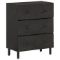vidaXL Armarios auxiliares 3 pzas madera maciza mango negro 60x33x75cm vidaXL Armarios auxiliares 3 pzas madera maciza mango negro 60x33x75cm