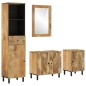 vidaXL Conjunto de armarios de baño 4 piezas madera maciza de mango vidaXL Conjunto de armarios de baño 4 piezas madera maciza de mango