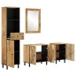 vidaXL Conjunto de armarios de baño 4 piezas madera maciza de mango vidaXL Conjunto de armarios de baño 4 piezas madera maciza de mango