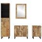 vidaXL Conjunto de armarios de baño 4 piezas madera maciza de mango vidaXL Conjunto de armarios de baño 4 piezas madera maciza de mango