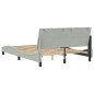 vidaXL Estructura de cama con cabecero terciopelo gris claro 140x190cm vidaXL Estructura de cama con cabecero terciopelo gris claro 140x190cm
