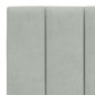 vidaXL Estructura de cama con cabecero terciopelo gris claro 140x190cm vidaXL Estructura de cama con cabecero terciopelo gris claro 140x190cm