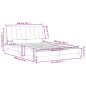 vidaXL Estructura de cama con cabecero terciopelo gris claro 140x190cm vidaXL Estructura de cama con cabecero terciopelo gris claro 140x190cm