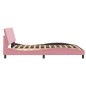 vidaXL Estructura de cama con cabecero de terciopelo rosa 160x200 cm vidaXL Estructura de cama con cabecero de terciopelo rosa 160x200 cm