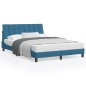 vidaXL Estructura de cama con cabecero terciopelo azul 120x200 cm vidaXL Estructura de cama con cabecero terciopelo azul 120x200 cm
