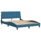 vidaXL Estructura de cama con cabecero terciopelo azul 120x200 cm vidaXL Estructura de cama con cabecero terciopelo azul 120x200 cm