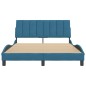 vidaXL Estructura de cama con cabecero terciopelo azul 120x200 cm vidaXL Estructura de cama con cabecero terciopelo azul 120x200 cm