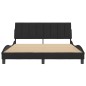 vidaXL Estructura de cama con cabecero de terciopelo negro 160x200 cm vidaXL Estructura de cama con cabecero de terciopelo negro 160x200 cm