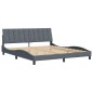 vidaXL Estructura cama con cabecero terciopelo gris oscuro 180x200 cm vidaXL Estructura cama con cabecero terciopelo gris oscuro 180x200 cm