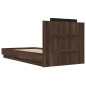 vidaXL Cama con cabecero madera de ingeniería marrón roble 75x190 cm vidaXL Cama con cabecero madera de ingeniería marrón roble 75x190 cm