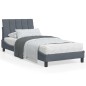 vidaXL Estructura de cama con luz LED terciopelo gris oscuro 90x190 cm vidaXL Estructura de cama con luz LED terciopelo gris oscuro 90x190 cm