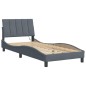 vidaXL Estructura de cama con luz LED terciopelo gris oscuro 90x190 cm vidaXL Estructura de cama con luz LED terciopelo gris oscuro 90x190 cm