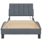 vidaXL Estructura de cama con luz LED terciopelo gris oscuro 90x190 cm vidaXL Estructura de cama con luz LED terciopelo gris oscuro 90x190 cm