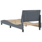vidaXL Estructura de cama con luz LED terciopelo gris oscuro 90x190 cm vidaXL Estructura de cama con luz LED terciopelo gris oscuro 90x190 cm