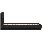 vidaXL Cama con cabecero madera de ingeniería negra 90x190 cm vidaXL Cama con cabecero madera de ingeniería negra 90x190 cm
