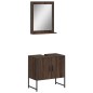 vidaXL Set de muebles de baño 2 pzas madera de ingeniería marrón roble vidaXL Set de muebles de baño 2 pzas madera de ingeniería marrón roble
