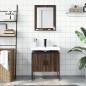 vidaXL Set de muebles de baño 2 pzas madera de ingeniería marrón roble vidaXL Set de muebles de baño 2 pzas madera de ingeniería marrón roble