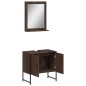 vidaXL Set de muebles de baño 2 pzas madera de ingeniería marrón roble vidaXL Set de muebles de baño 2 pzas madera de ingeniería marrón roble