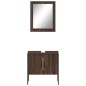 vidaXL Set de muebles de baño 2 pzas madera de ingeniería marrón roble vidaXL Set de muebles de baño 2 pzas madera de ingeniería marrón roble