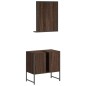 vidaXL Set de muebles de baño 2 pzas madera de ingeniería marrón roble vidaXL Set de muebles de baño 2 pzas madera de ingeniería marrón roble