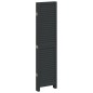 vidaXL Biombo separador de 5 paneles madera maciza Paulownia negro vidaXL Biombo separador de 5 paneles madera maciza Paulownia negro