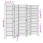 vidaXL Biombo separador de 5 paneles madera maciza Paulownia negro vidaXL Biombo separador de 5 paneles madera maciza Paulownia negro