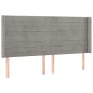 vidaXL Cama box spring colchón y LED terciopelo gris claro 180x200 cm vidaXL Cama box spring colchón y LED terciopelo gris claro 180x200 cm