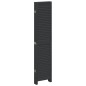 vidaXL Biombo separador de 6 paneles madera maciza Paulownia negro vidaXL Biombo separador de 6 paneles madera maciza Paulownia negro