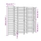 vidaXL Biombo separador de 6 paneles madera maciza Paulownia negro vidaXL Biombo separador de 6 paneles madera maciza Paulownia negro