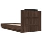 vidaXL Cama con cabecero madera de ingeniería marrón roble 90x190 cm vidaXL Cama con cabecero madera de ingeniería marrón roble 90x190 cm