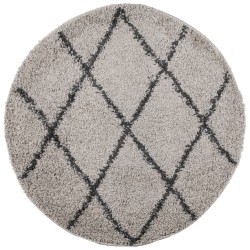 vidaXL Alfombra de pelo largo moderna beige y antracita Ø 280 cm