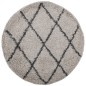 vidaXL Alfombra de pelo largo moderna beige y antracita Ø 280 cm