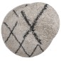 vidaXL Alfombra de pelo largo moderna beige y antracita Ø 280 cm
