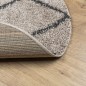 vidaXL Alfombra de pelo largo moderna beige y antracita Ø 280 cm